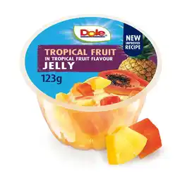 Morrisons Dole Fruit in Jelly Tropical Fruit in Tropical Flavour Jelly 123g offer