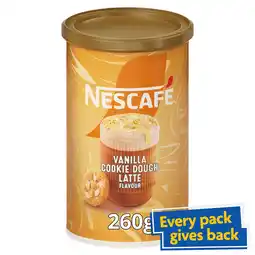 Morrisons Nescafe Latte Vanilla Cookie Dough Instant Coffee 260g offer