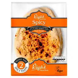 Asda Riya's Original Recipe 2 Spicy Naan Bread offer