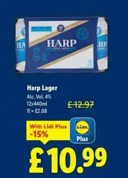 Lidl Harp Lager offer