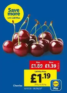 Lidl Cherries offer