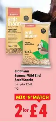 Lidl Erdtmann Summer Wild Bird Seed/Snacks offer