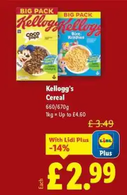 Lidl Kellogg's Cereal offer