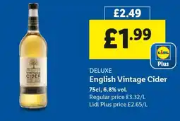 Lidl DELUXE English Vintage Cider offer