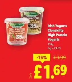 Lidl Irish Yogurts Clonakilty High Protein Yogurts offer