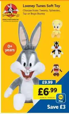 Lidl Looney Tunes Soft Toy offer