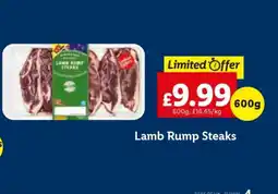 Lidl Lamb Rump Steaks offer