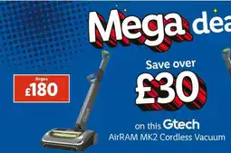 Lidl Gtech AirRAM MK2 Cordless Vacuum offer