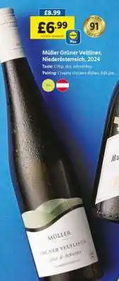 Lidl Müller Grüner Veltliner, Niederösterreich, 2024 offer