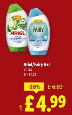 Lidl Ariel/Fairy Gel offer
