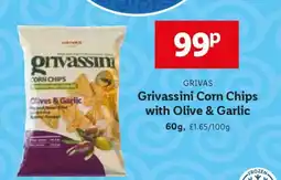 Lidl Grivassini Corn Chips with Olive & Garlic offer