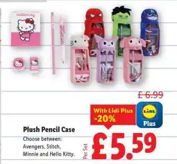 Lidl Plush Pencil Case offer