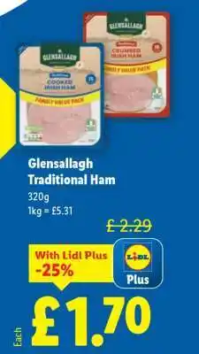 Lidl Glensallagh Traditional Ham offer
