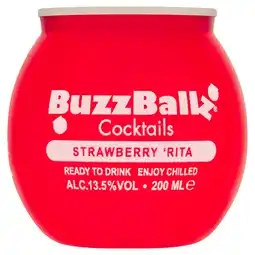 Asda BuzzBallz Strawberry 'Rita Cocktails 200ml offer