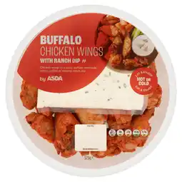 Asda ASDA Buffalo Chicken Wings with Ranch Dip 525g offer