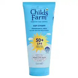 Asda Childs Farm 50+ SPF Sun Cream 100ml offer