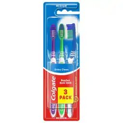 Iceland Colgate Extra Clean Medium Manual Toothbrush x3 offer