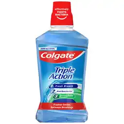 Iceland Colgate Triple Action Mouthwash Alcohol Free 500ml offer