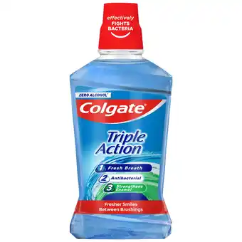 Iceland Colgate Triple Action Mouthwash Alcohol Free 500ml offer