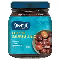 Tesco Trophi Kalamata Olives - Pitted 375g offer