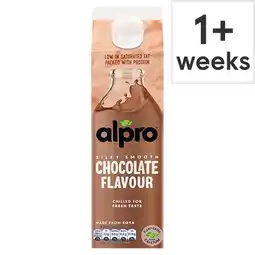 Tesco Alpro Soya Chocolate Chilled Dairy Free Drink 1L offer