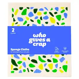 Tesco Who Gives A Crap Super Absorbent Sponge Cloths 2 Pack offer