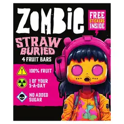 Tesco Zombie Strawberry Fruit Snack Bar Multipack 4x25g offer