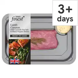 Tesco Tesco Finest Lamb Cannon with Cornish Sea Salt & Black Pepper Butter offer
