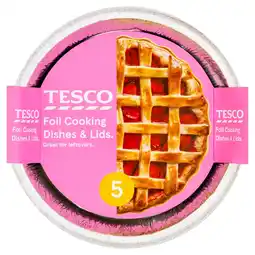 Tesco Tesco Oven Foil Round Cooking Dishes 5 Pack offer