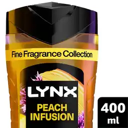 Tesco Lynx Fine Fragrance Peach Infusion Body Wash 400ml offer