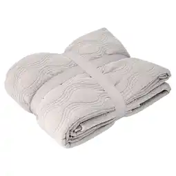 Tesco West Park Silver Wavy Stitch Bedspread offer