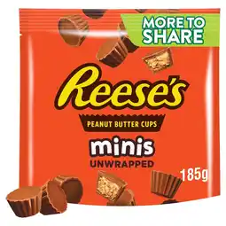 Tesco Reese's Milk Chocolate Peanut Butter Cups Mini's Unwrapped More To Share Pouch 185g offer