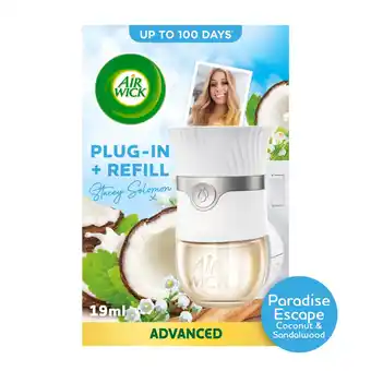 Tesco Air Wick Stacey Solomon Paradise Escape Plug In Kit 19ml offer