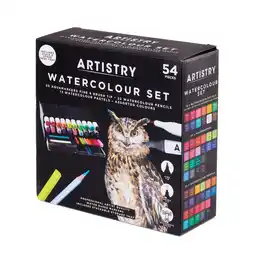 Tesco Artistry Watercolour Set 54 Pieces offer