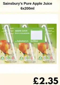 Sainsbury's Sainsbury's Pure Apple Juice offer