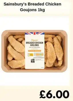 Sainsbury's Sainsbury's Breaded Chicken Goujons offer