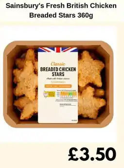 Sainsbury's Sainsbury's Fresh British Chicken Breaded Stars offer