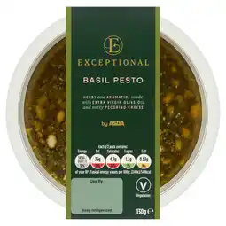 Asda Exceptional by ASDA Basil Pesto 130g offer