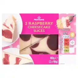 Morrisons Morrisons 2 Raspberry Cheesecake Slices offer