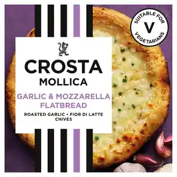 Morrisons Crosta Mollica Roast Garlic & Mozzarella Flatbread 229g offer