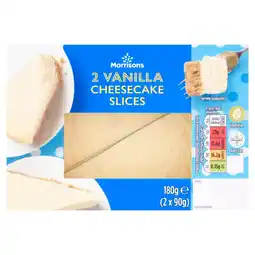 Morrisons Morrisons 2 Vanilla Cheesecake Slices offer