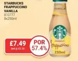 Bestway Starbucks frappuccino vanilla offer