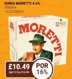 Bestway Birra moretti 4.6% offer