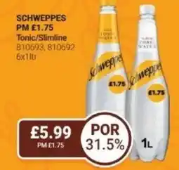 Bestway SCHWEPPES Tonic/Slimline offer