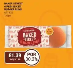 Bestway Baker street 6 pre-sliced burger buns offer