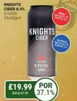 Bestway Knights cider 8.4% offer