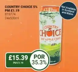 Bestway Country choice 5% offer