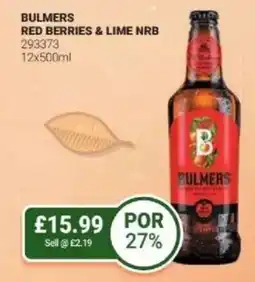 Bestway Bulmers red berries & lime nrb offer
