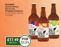 Bestway OLD MOUT Summer Berries/ Kiwi & Lime/ Pineapple & Raspberry offer