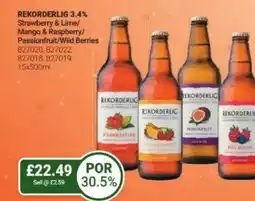 Bestway REKORDERLIG 3.4% Strawberry & Lime/ Mango & Raspberry/ Passionfruit/Wild Berries offer